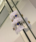 Sapphire Heart Princess Bow Clip